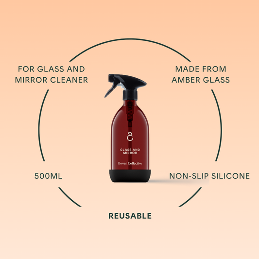 Reusable Amber Glass Bottle - Glass & Mirror 500ml