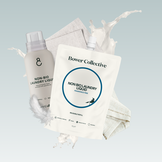 Bower Non-Bio Laundry Liquid Refill - Fragrance Free 5L Bag in Box