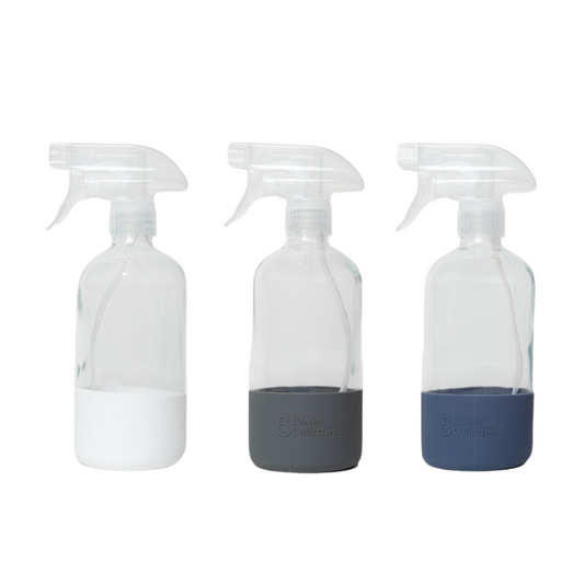 Full range of Reusable Glass Trigger Spray Dispensers with Silicone Sleeve - 500ml