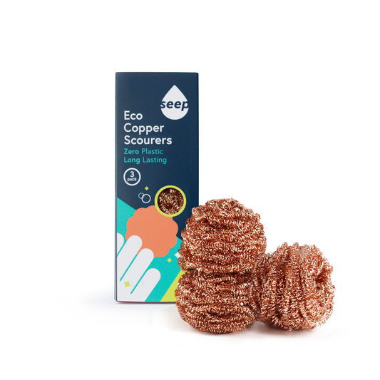 Seep Recyclable Copper Scourers - 3 Pack