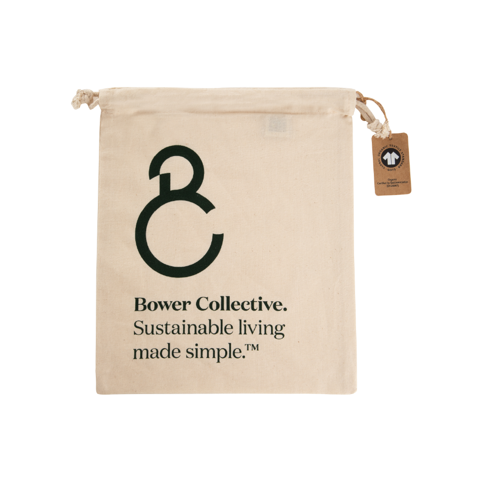 Bower Fairtrade Organic Drawstring Toiletry Bag Produce Bag Gift Bag