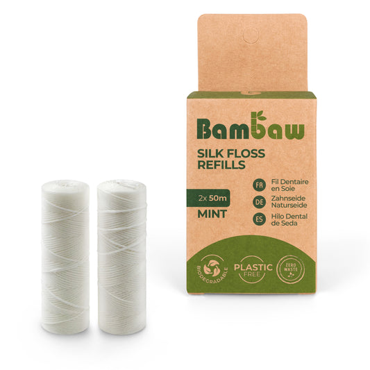 Bambaw silk floss refills - 2x50m - Mint
