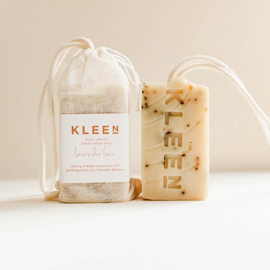 Kleen 100% Natural Soap - Lavender Love - Orange and Lavender, 160g