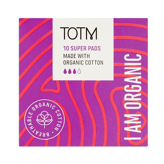 TOTM Organic Cotton Pads - Super - 10 pack