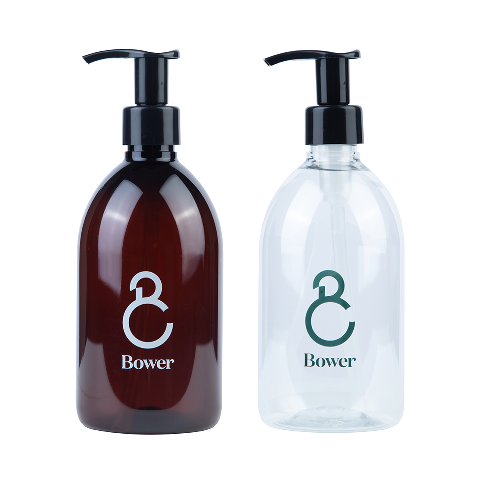 Reusable PET plastic Pump Dispenser Bottle in Brown or Clear - 500ml –  Bower Collective