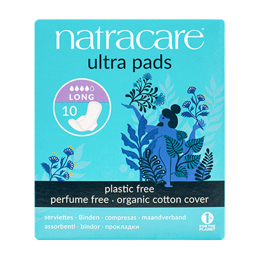 Natracare Ultra Pad with wings – Long – Medium, Heavy, Night-time – 10 pack