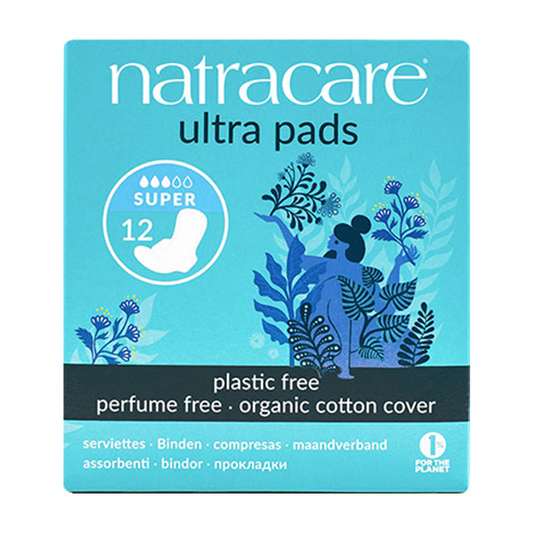 Natracare Ultra Organic Pads with Wings – Super – 12 pack