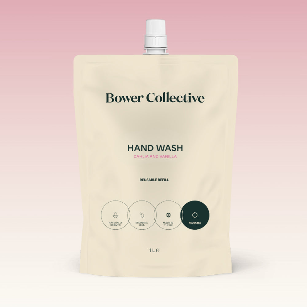 Bower Natural Hand Wash Refill - Dahlia & Vanilla 1L