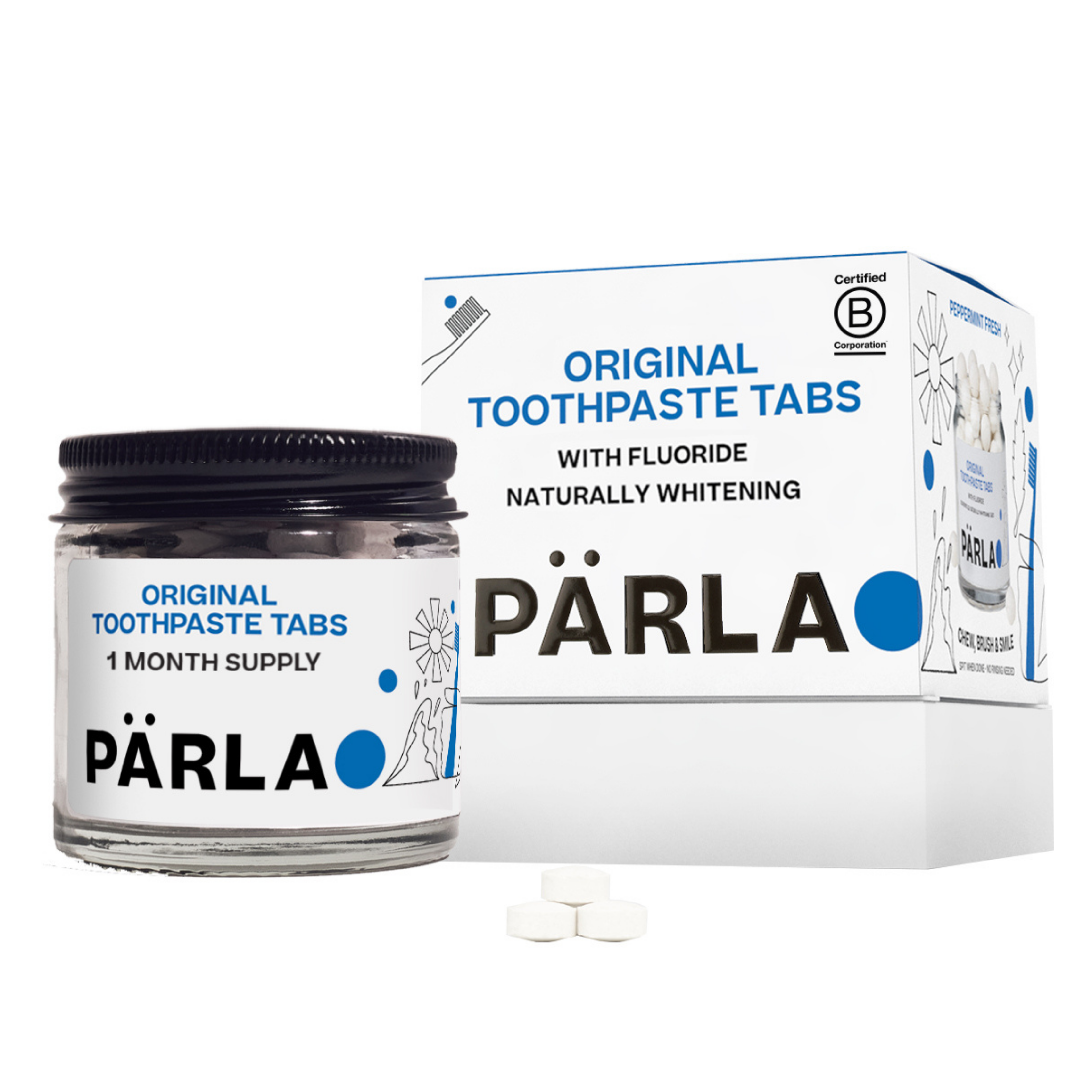 PÄRLA ORIGINAL Naturally Whitening Toothpaste Tabs