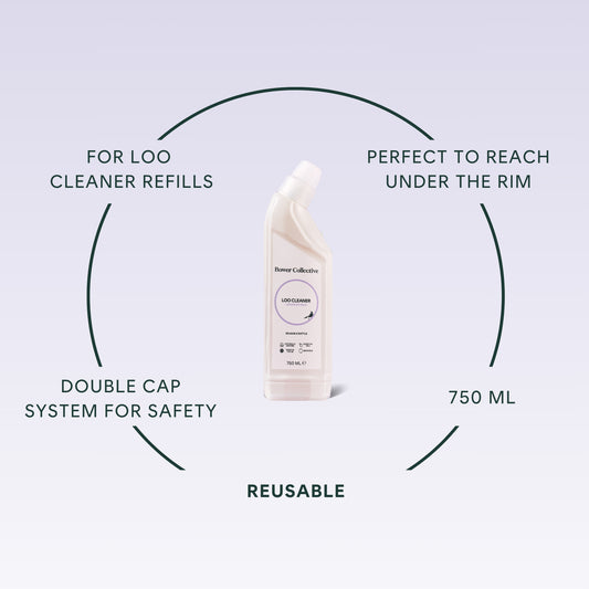 Reusable Dispenser Bottle for Lavender Milk Loo Cleaner (empty) - 750ml