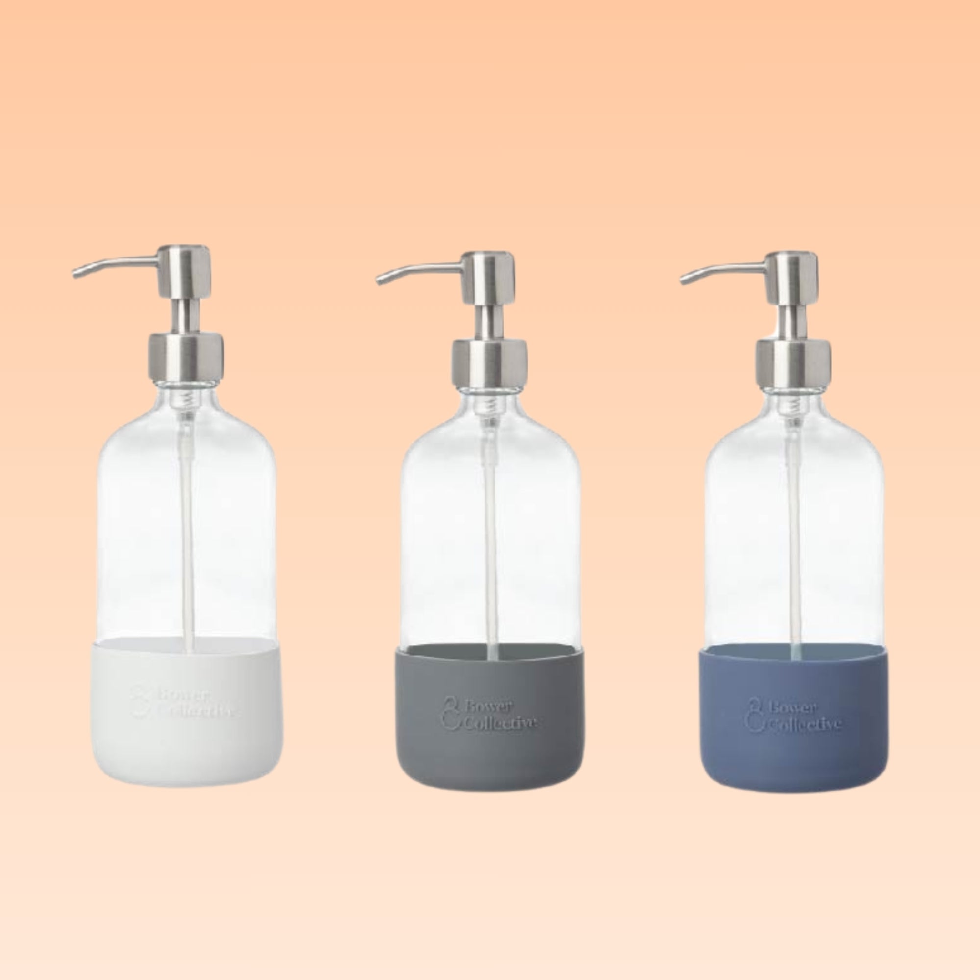 Reusable Glass Pump Dispenser Bottle with Non-Slip Silicone Sleeve - 500ml
