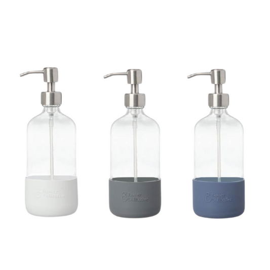 Reusable Glass Pump Dispenser with Silicone Sleeve - 500ml
