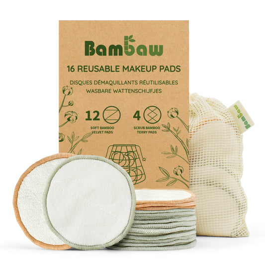Bambaw Organic Reusable Bamboo Cotton Make-Up Pads