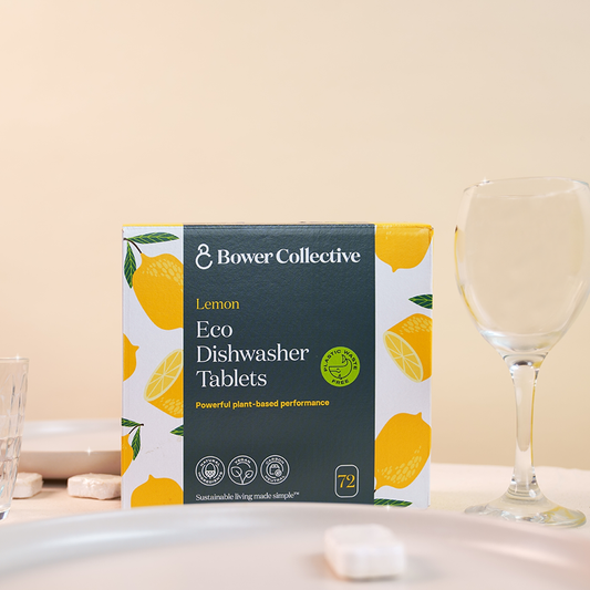 Image of our new eco friendly plastic-free dishwasher tablets