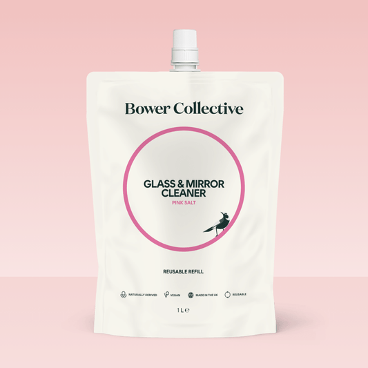 Bower Glass & Mirror Cleaner Pink Salt Refill 1L - refillable pouch