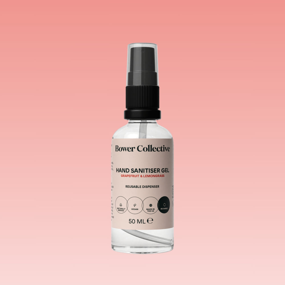 Bower Refillable Hand Sanitiser Gel, with Grapefruit and Lemongrass Essential Oils 50ml