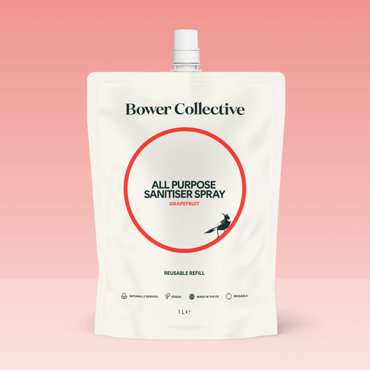 Bower All-Purpose Sanitiser Spray Refill - Grapefruit 1L - refillable pouch