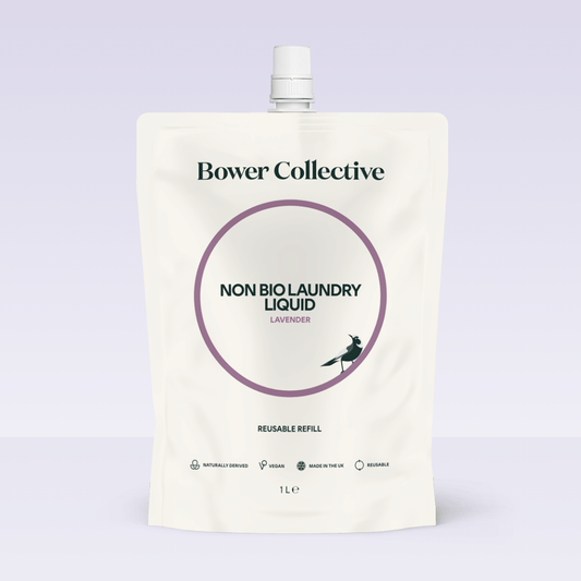 Bower Non-Bio Laundry Liquid Refill - Lavender 1L - refillable pouch