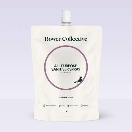 Bower All-Purpose Sanitiser Spray Refill - Lavender 1L - refillable pouch
