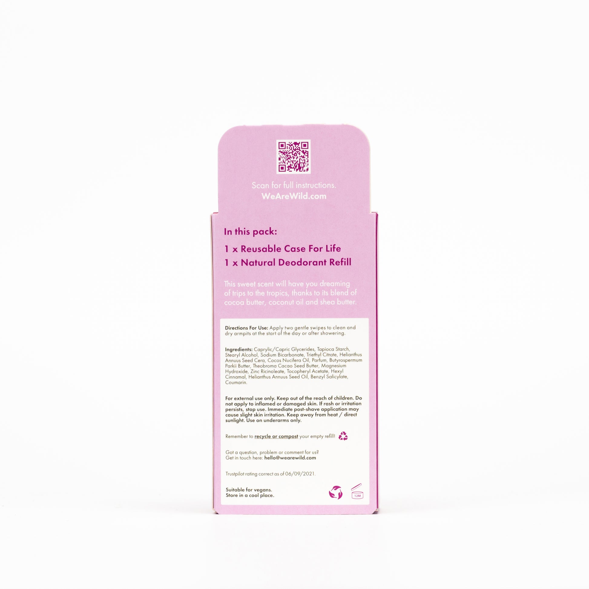 Coconut & Vanilla Wild Deodorant Refill – Treehouse Mercantile