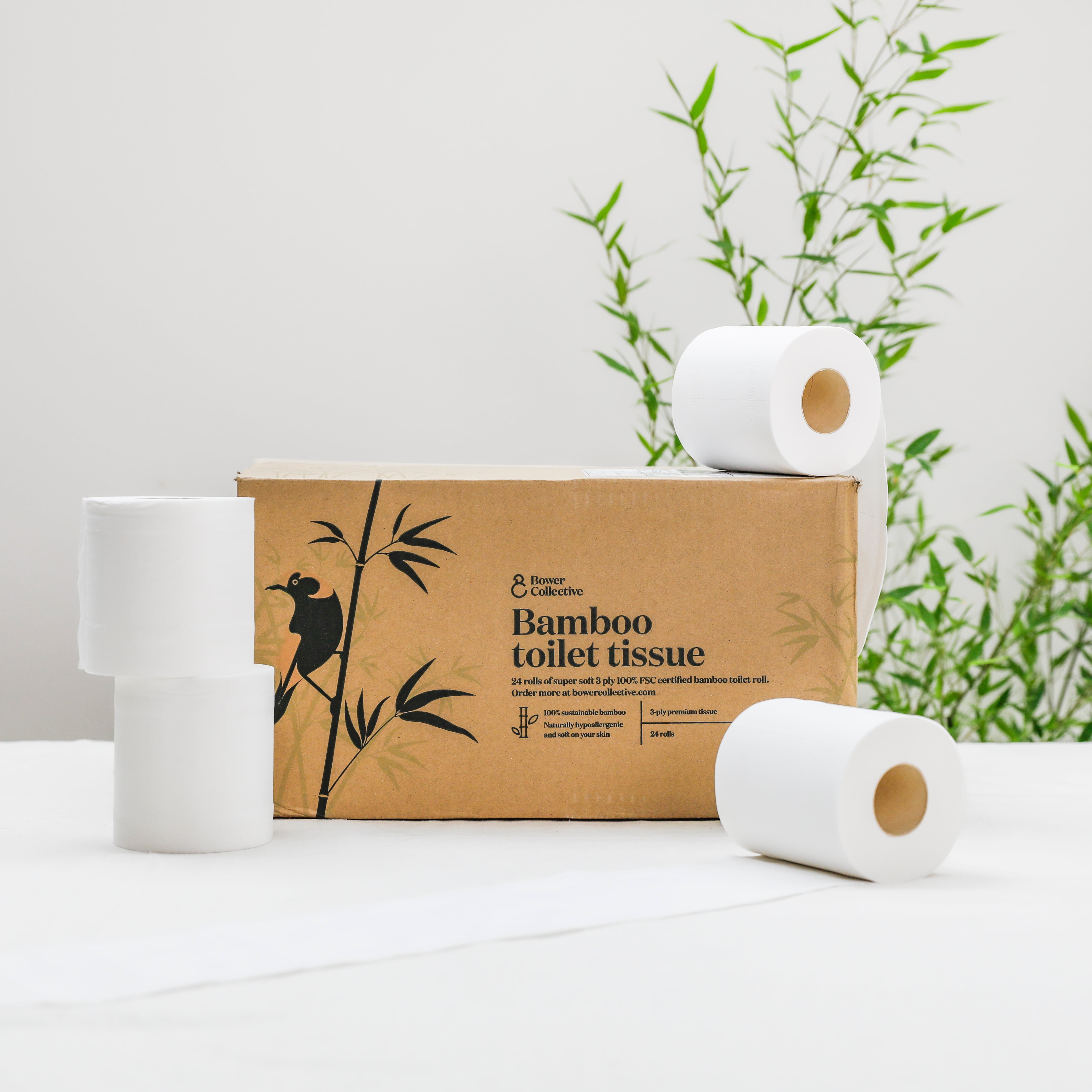 Bower Bamboo Toilet Tissue, 24-pack