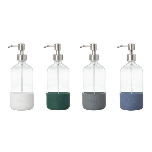 Reusable Glass Pump Dispenser with Silicone Sleeve - 500ml