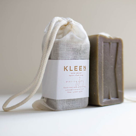 Kleen 100% Natural Soap – Morning Glory – Oatmeal & Spirulina, 160g