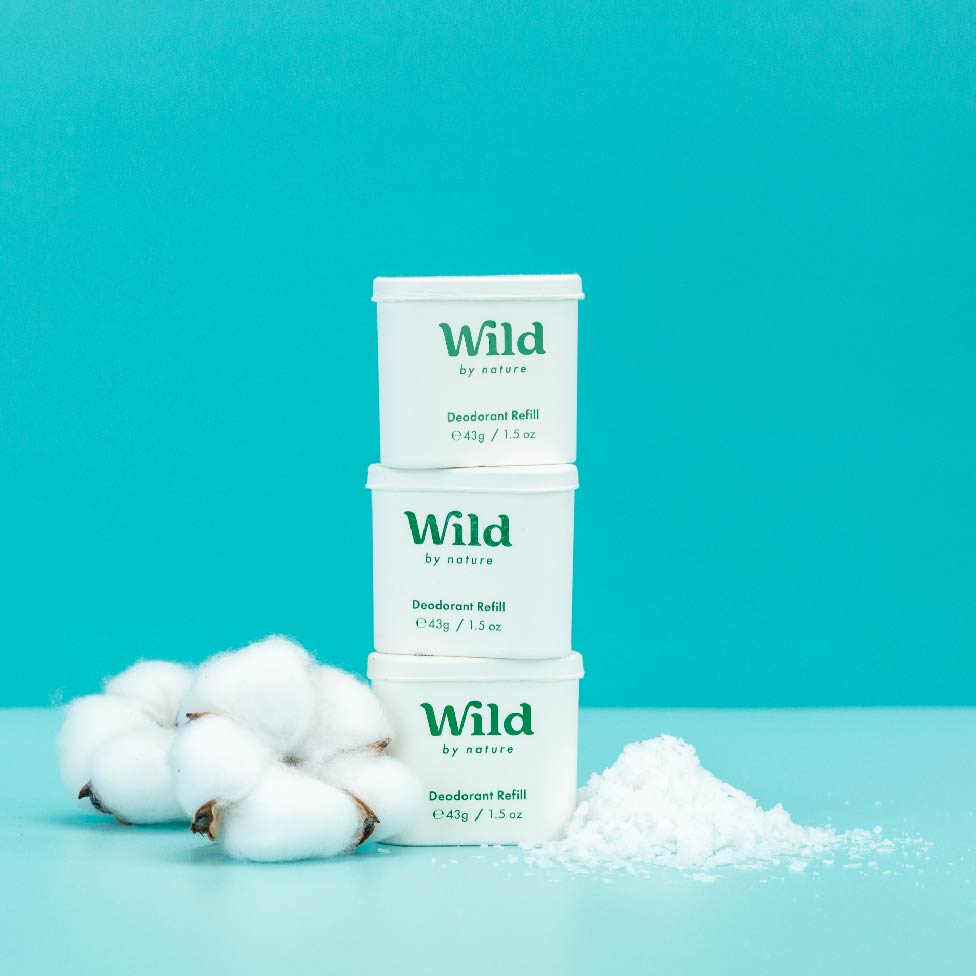 Wild Natural Deodorant - Aqua Starter Case with Fresh Cotton & Sea Sal –  Bower Collective